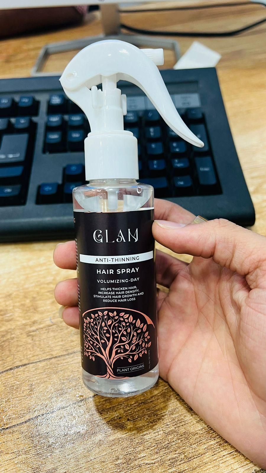 Glam Anti-Thinning Hair Spray - Volumizing Day Spray 100ml (Pack of 2)