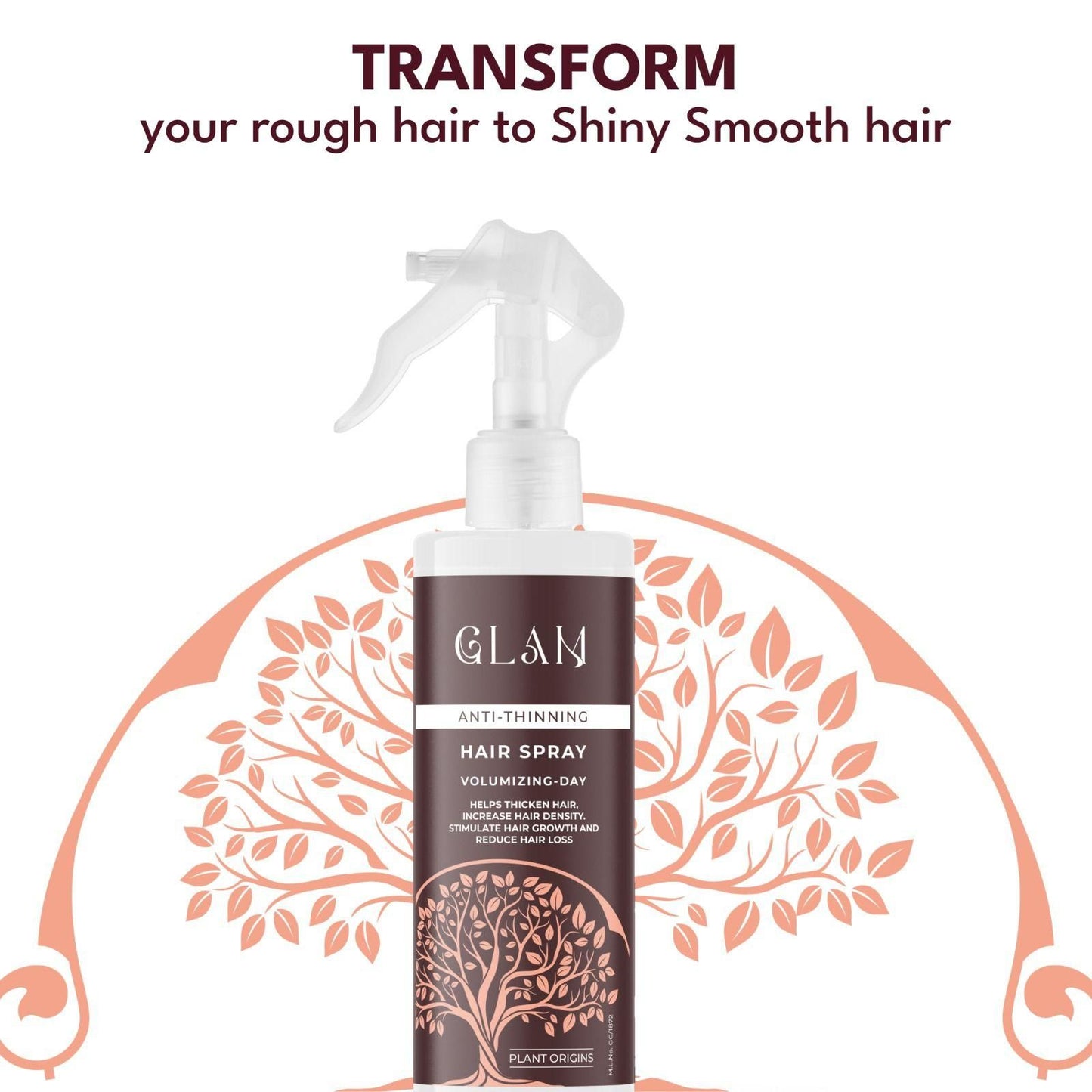 Glam Anti-Thinning Hair Spray - Volumizing Day Spray 100ml (Pack of 2)