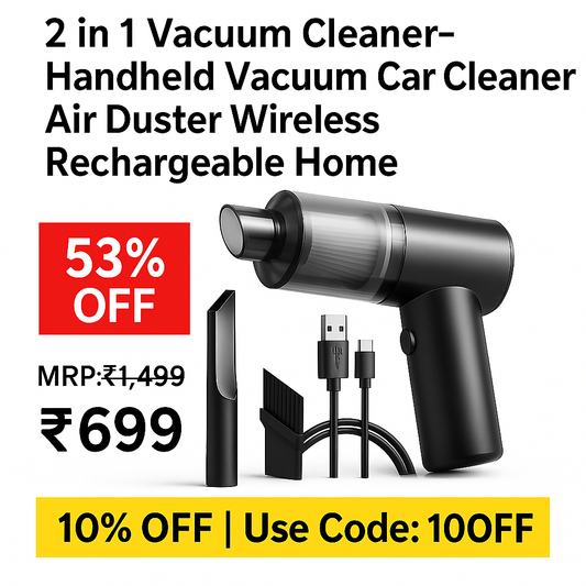 Portable Air Duster Wireless Vacuum Cleaner, Free Delivery and COD available